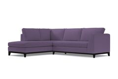 Mulholland Drive 2pc Velvet Sleeper Sectional :: Leg Finish: Espresso / Configuration: LAF - Chaise on the Left / Sleeper Option: Memory Foam Mattress