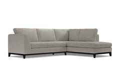 Mulholland Drive 2pc Sleeper Sectional :: Leg Finish: Espresso / Configuration: RAF - Chaise on the Right / Sleeper Option: Memory Foam Mattress