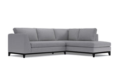 Mulholland Drive 2pc Sleeper Sectional :: Leg Finish: Espresso / Configuration: RAF - Chaise on the Right / Sleeper Option: Memory Foam Mattress