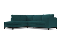 Mulholland Drive 2pc Velvet Sleeper Sectional :: Leg Finish: Espresso / Configuration: LAF - Chaise on the Left / Sleeper Option: Memory Foam Mattress
