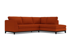 Mulholland Drive 2pc Sleeper Sectional :: Leg Finish: Espresso / Configuration: RAF - Chaise on the Right / Sleeper Option: Memory Foam Mattress