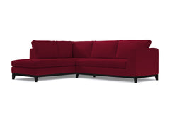 Mulholland Drive 2pc Velvet Sleeper Sectional :: Leg Finish: Espresso / Configuration: LAF - Chaise on the Left / Sleeper Option: Memory Foam Mattress