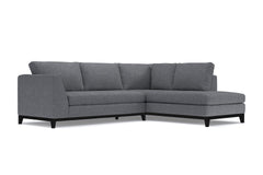 Mulholland Drive 2pc Sleeper Sectional :: Leg Finish: Espresso / Configuration: RAF - Chaise on the Right / Sleeper Option: Memory Foam Mattress