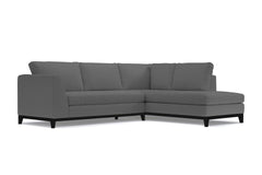 Mulholland Drive 2pc Sleeper Sectional :: Leg Finish: Espresso / Configuration: RAF - Chaise on the Right / Sleeper Option: Memory Foam Mattress
