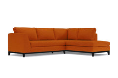 Mulholland Drive 2pc Sleeper Sectional :: Leg Finish: Espresso / Configuration: RAF - Chaise on the Right / Sleeper Option: Memory Foam Mattress