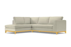 Mulholland Drive 2pc Sleeper Sectional :: Leg Finish: Natural / Configuration: LAF - Chaise on the Left / Sleeper Option: Deluxe Innerspring Mattress