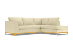 Mulholland Drive 2pc Sleeper Sectional :: Leg Finish: Natural / Configuration: RAF - Chaise on the Right / Sleeper Option: Deluxe Innerspring Mattress