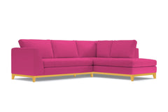 Mulholland Drive 2pc Sleeper Sectional :: Leg Finish: Natural / Configuration: RAF - Chaise on the Right / Sleeper Option: Deluxe Innerspring Mattress