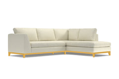 Mulholland Drive 2pc Sleeper Sectional :: Leg Finish: Natural / Configuration: RAF - Chaise on the Right / Sleeper Option: Memory Foam Mattress