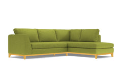 Mulholland Drive 2pc Sleeper Sectional :: Leg Finish: Natural / Configuration: RAF - Chaise on the Right / Sleeper Option: Deluxe Innerspring Mattress