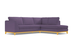 Mulholland Drive 2pc Velvet Sleeper Sectional :: Leg Finish: Natural / Configuration: RAF - Chaise on the Right / Sleeper Option: Deluxe Innerspring Mattress