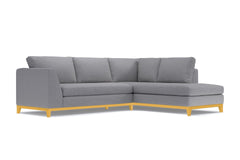 Mulholland Drive 2pc Sleeper Sectional :: Leg Finish: Natural / Configuration: RAF - Chaise on the Right / Sleeper Option: Deluxe Innerspring Mattress