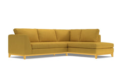 Mulholland Drive 2pc Sleeper Sectional :: Leg Finish: Natural / Configuration: RAF - Chaise on the Right / Sleeper Option: Deluxe Innerspring Mattress