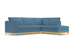 Mulholland Drive 2pc Sleeper Sectional :: Leg Finish: Natural / Configuration: RAF - Chaise on the Right / Sleeper Option: Deluxe Innerspring Mattress