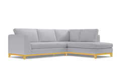 Mulholland Drive 2pc Sleeper Sectional :: Leg Finish: Natural / Configuration: RAF - Chaise on the Right / Sleeper Option: Memory Foam Mattress