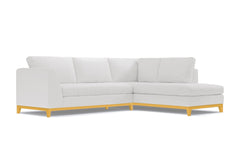 Mulholland Drive 2pc Velvet Sleeper Sectional :: Leg Finish: Natural / Configuration: RAF - Chaise on the Right / Sleeper Option: Deluxe Innerspring Mattress