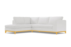 Mulholland Drive 2pc Velvet Sleeper Sectional :: Leg Finish: Natural / Configuration: LAF - Chaise on the Left / Sleeper Option: Deluxe Innerspring Mattress