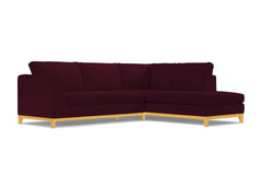 Mulholland Drive 2pc Velvet Sleeper Sectional :: Leg Finish: Natural / Configuration: RAF - Chaise on the Right / Sleeper Option: Deluxe Innerspring Mattress