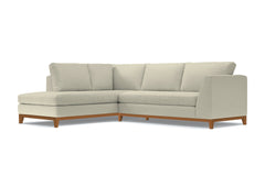 Mulholland Drive 2pc Sleeper Sectional :: Leg Finish: Pecan / Configuration: LAF - Chaise on the Left / Sleeper Option: Memory Foam Mattress