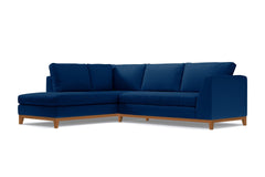 Mulholland Drive 2pc Sleeper Sectional :: Leg Finish: Pecan / Configuration: LAF - Chaise on the Left / Sleeper Option: Memory Foam Mattress