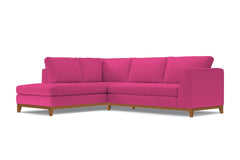 Mulholland Drive 2pc Sleeper Sectional :: Leg Finish: Pecan / Configuration: LAF - Chaise on the Left / Sleeper Option: Memory Foam Mattress