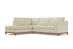 Mulholland Drive 2pc Sleeper Sectional :: Leg Finish: Pecan / Configuration: LAF - Chaise on the Left / Sleeper Option: Memory Foam Mattress