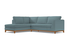 Mulholland Drive 2pc Sleeper Sectional :: Leg Finish: Pecan / Configuration: LAF - Chaise on the Left / Sleeper Option: Memory Foam Mattress