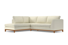 Mulholland Drive 2pc Sleeper Sectional :: Leg Finish: Pecan / Configuration: LAF - Chaise on the Left / Sleeper Option: Memory Foam Mattress