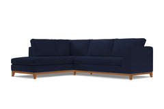 Mulholland Drive 2pc Sleeper Sectional :: Leg Finish: Pecan / Configuration: LAF - Chaise on the Left / Sleeper Option: Memory Foam Mattress