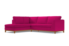 Mulholland Drive 2pc Sleeper Sectional :: Leg Finish: Pecan / Configuration: LAF - Chaise on the Left / Sleeper Option: Memory Foam Mattress