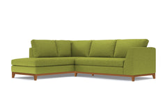 Mulholland Drive 2pc Sleeper Sectional :: Leg Finish: Pecan / Configuration: LAF - Chaise on the Left / Sleeper Option: Memory Foam Mattress