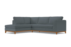Mulholland Drive 2pc Sleeper Sectional :: Leg Finish: Pecan / Configuration: LAF - Chaise on the Left / Sleeper Option: Memory Foam Mattress