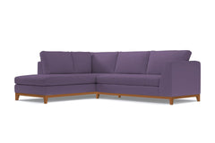 Mulholland Drive 2pc Sleeper Sectional :: Leg Finish: Pecan / Configuration: LAF - Chaise on the Left / Sleeper Option: Memory Foam Mattress