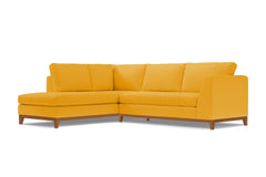 Mulholland Drive 2pc Sleeper Sectional :: Leg Finish: Pecan / Configuration: LAF - Chaise on the Left / Sleeper Option: Memory Foam Mattress