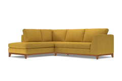 Mulholland Drive 2pc Sleeper Sectional :: Leg Finish: Pecan / Configuration: LAF - Chaise on the Left / Sleeper Option: Memory Foam Mattress