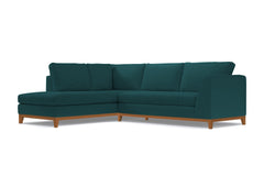Mulholland Drive 2pc Sleeper Sectional :: Leg Finish: Pecan / Configuration: LAF - Chaise on the Left / Sleeper Option: Memory Foam Mattress