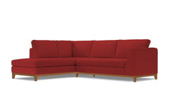 Mulholland Drive 2pc Sleeper Sectional :: Leg Finish: Pecan / Configuration: LAF - Chaise on the Left / Sleeper Option: Memory Foam Mattress