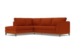 Mulholland Drive 2pc Sleeper Sectional :: Leg Finish: Pecan / Configuration: LAF - Chaise on the Left / Sleeper Option: Memory Foam Mattress