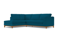 Mulholland Drive 2pc Sleeper Sectional :: Leg Finish: Pecan / Configuration: LAF - Chaise on the Left / Sleeper Option: Memory Foam Mattress