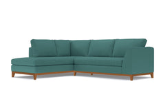 Mulholland Drive 2pc Sleeper Sectional :: Leg Finish: Pecan / Configuration: LAF - Chaise on the Left / Sleeper Option: Memory Foam Mattress
