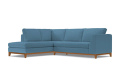 Mulholland Drive 2pc Sleeper Sectional :: Leg Finish: Pecan / Configuration: LAF - Chaise on the Left / Sleeper Option: Memory Foam Mattress