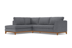 Mulholland Drive 2pc Sleeper Sectional :: Leg Finish: Pecan / Configuration: LAF - Chaise on the Left / Sleeper Option: Memory Foam Mattress