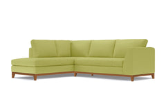 Mulholland Drive 2pc Sleeper Sectional :: Leg Finish: Pecan / Configuration: LAF - Chaise on the Left / Sleeper Option: Memory Foam Mattress