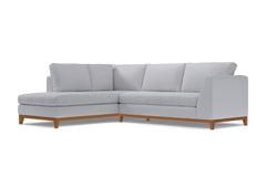 Mulholland Drive 2pc Sleeper Sectional :: Leg Finish: Pecan / Configuration: LAF - Chaise on the Left / Sleeper Option: Memory Foam Mattress