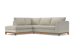 Mulholland Drive 2pc Sleeper Sectional :: Leg Finish: Pecan / Configuration: LAF - Chaise on the Left / Sleeper Option: Memory Foam Mattress