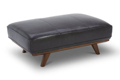 Normandie Leather Ottoman