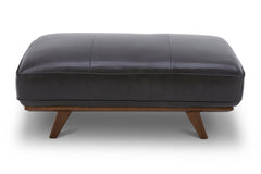 Normandie Leather Ottoman