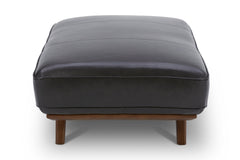 Normandie Leather Ottoman