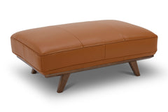 Normandie Leather Ottoman