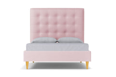 Palmer Upholstered Bed :: Leg Finish: Natural / Size: Queen Size